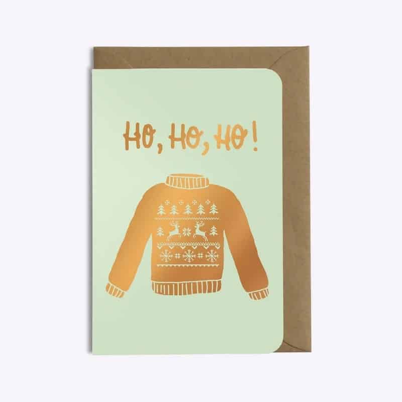 carte-noel-ho-ho-ho-les-editions-du-paon-anilia Carte de Noël modèle Ho, Ho, Ho de la marque Les Editions du Paon