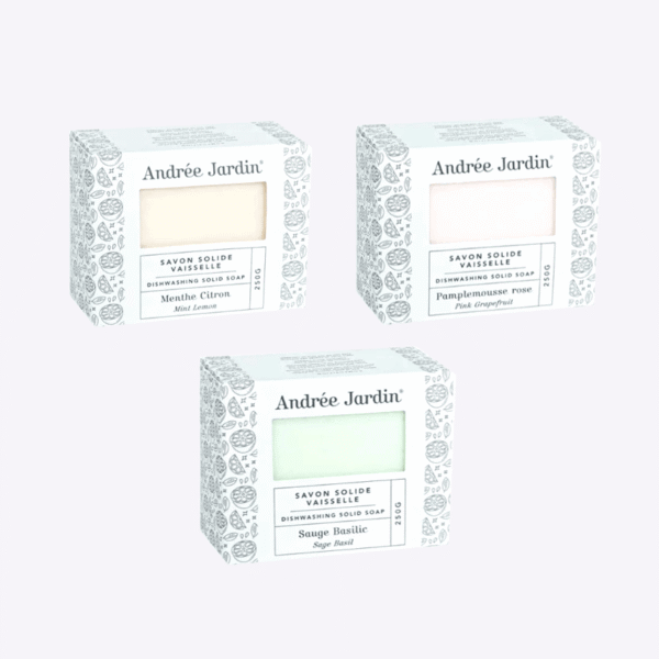 Trio Savons vaisselle solides Andrée Jardin